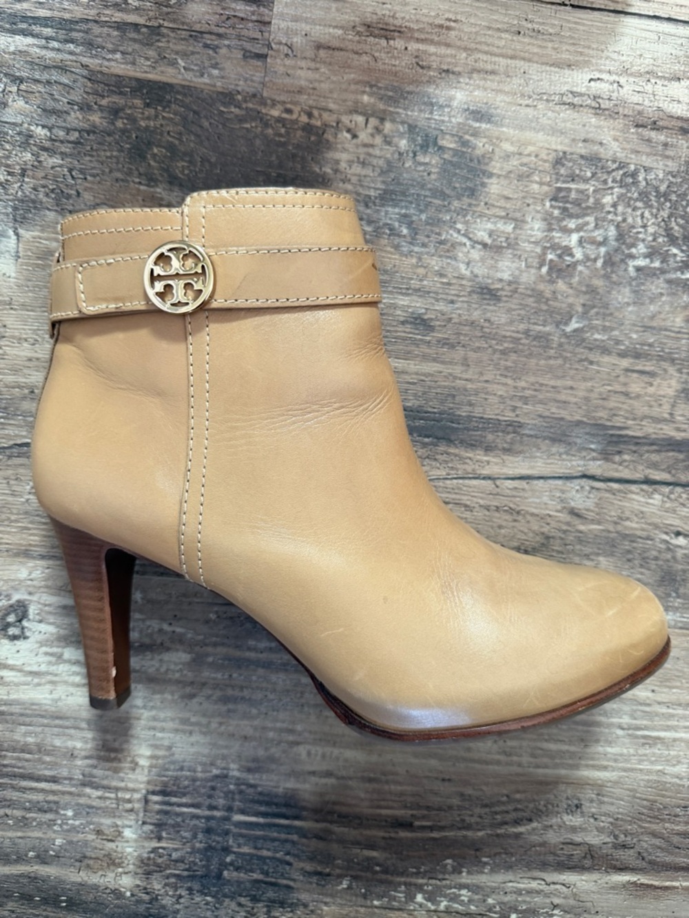 Women's Tory Burch Booties Bristol High-Heel Almond size 9.5 - Picture 4 of 10